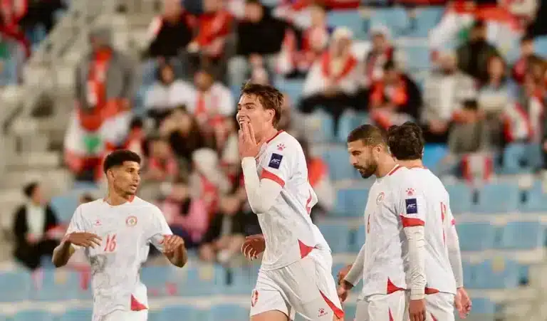 منتخب لبنان يحتفل بالفوز على بروناي في تصفيات كأس آسيا 2027